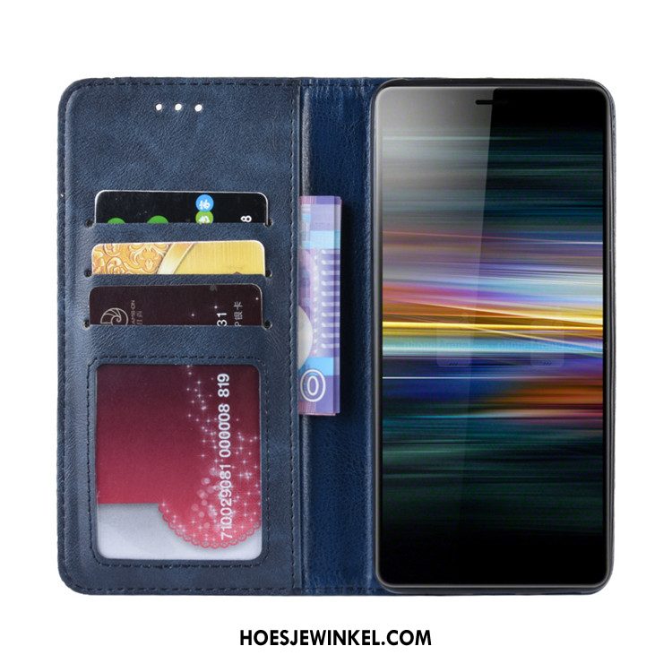 Sony Xperia L3 Hoesje Bescherming Hoes Mobiele Telefoon, Sony Xperia L3 Hoesje Leren Etui Magnetisch