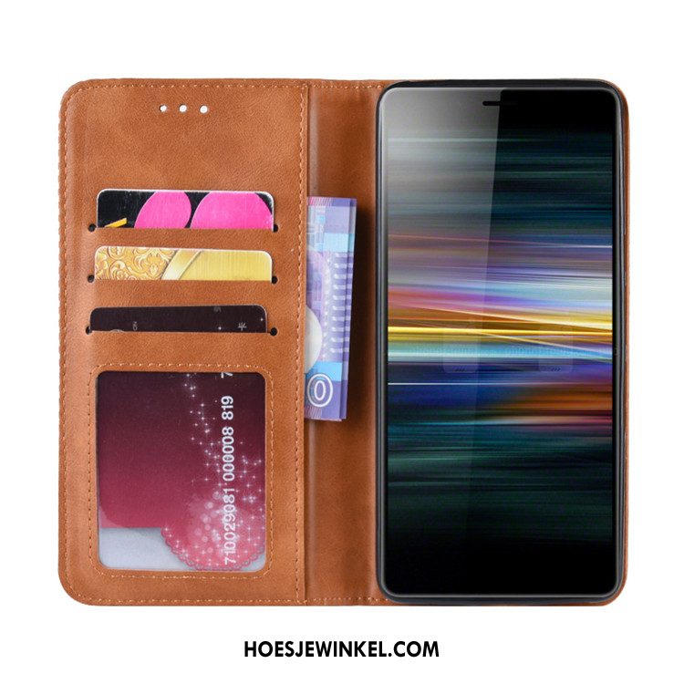 Sony Xperia L3 Hoesje Bescherming Hoes Mobiele Telefoon, Sony Xperia L3 Hoesje Leren Etui Magnetisch