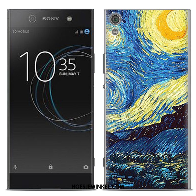 Sony Xperia Xa Hoesje Blauw Geschilderd Nieuw, Sony Xperia Xa Hoesje Scheppend Zacht