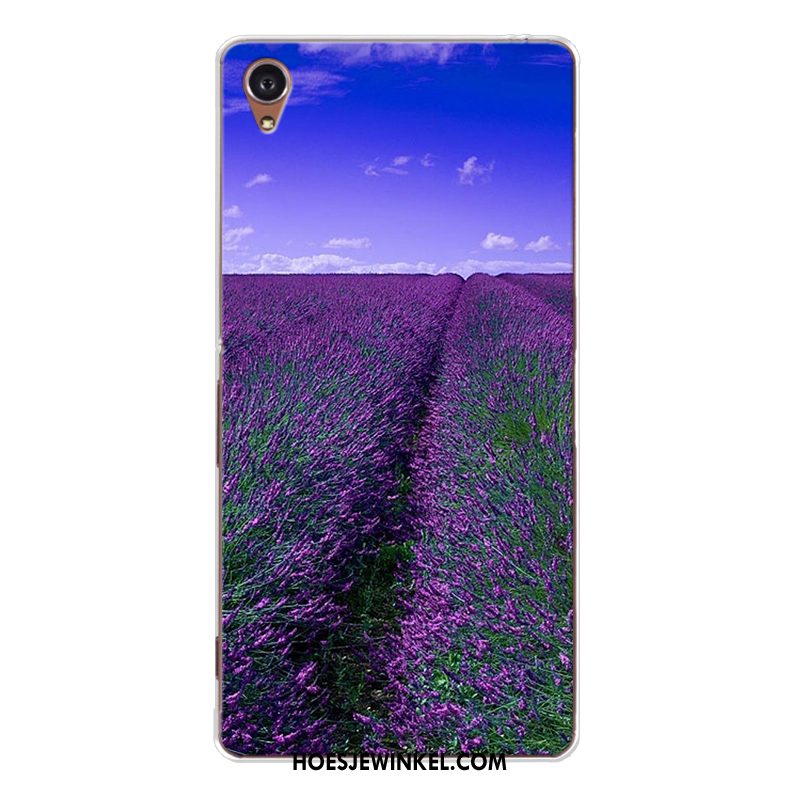 Sony Xperia Xa1 Hoesje Donkerblauw Landschap Siliconen, Sony Xperia Xa1 Hoesje Pas All Inclusive