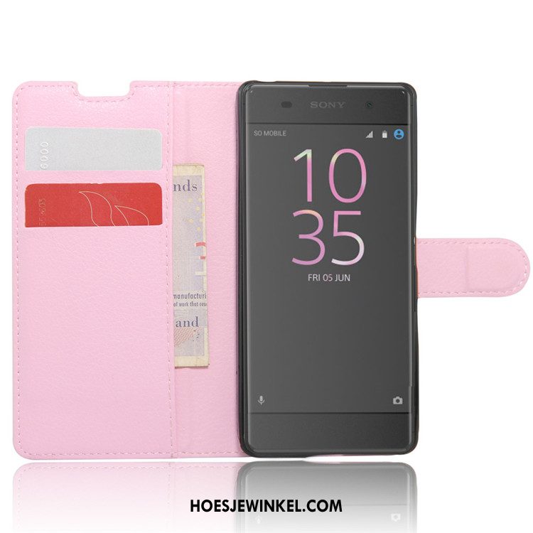 Sony Xperia Xa1 Plus Hoesje Mobiele Telefoon Rood Bescherming, Sony Xperia Xa1 Plus Hoesje Portemonnee Leren Etui