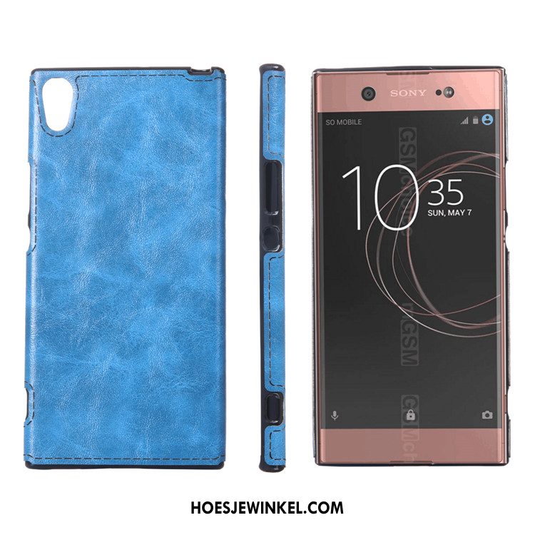 Sony Xperia Xa1 Ultra Hoesje Geel Bescherming Leer, Sony Xperia Xa1 Ultra Hoesje Mobiele Telefoon Zacht