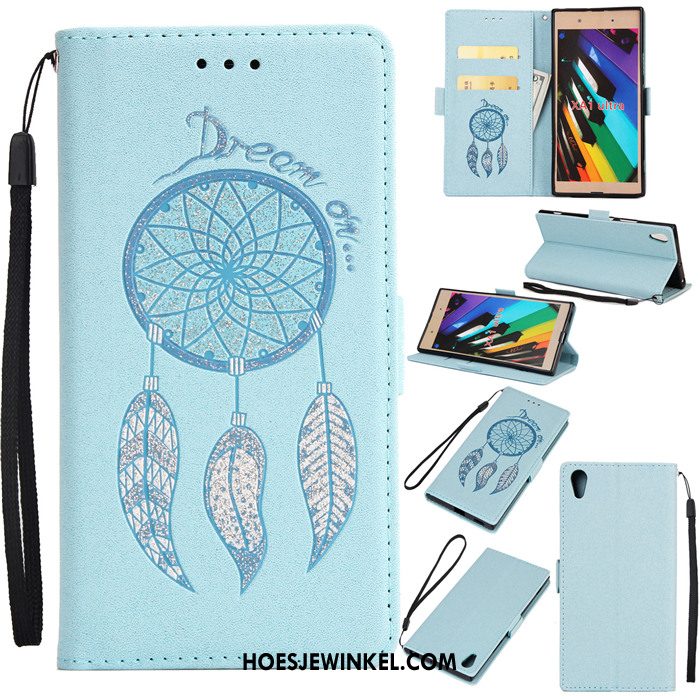 Sony Xperia Xa1 Ultra Hoesje Leren Etui Bescherming Hoes, Sony Xperia Xa1 Ultra Hoesje Clamshell Rood