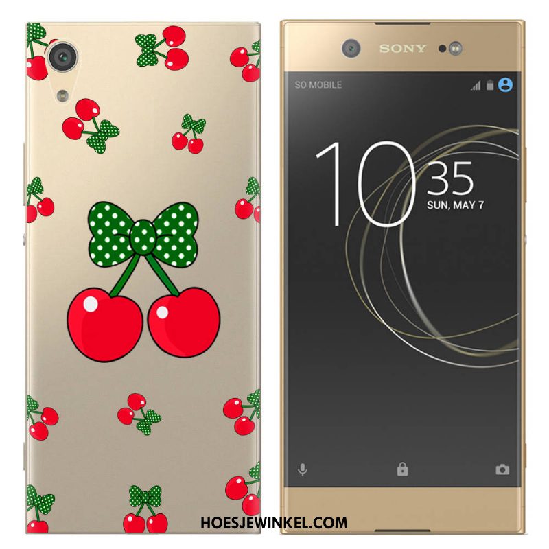 Sony Xperia Xa1 Ultra Hoesje Siliconen Spotprent Fruit, Sony Xperia Xa1 Ultra Hoesje Mobiele Telefoon Rood