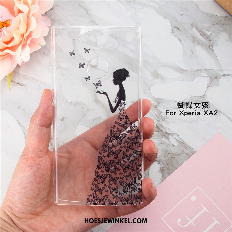 Sony Xperia Xa2 Hoesje Zacht Mobiele Telefoon All Inclusive, Sony Xperia Xa2 Hoesje Roze Dun
