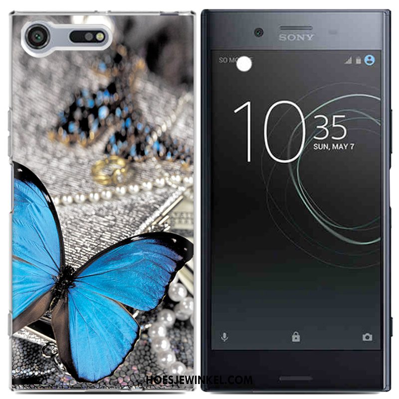 Sony Xperia Xz Premium Hoesje Scheppend Geschilderd Siliconenhoesje, Sony Xperia Xz Premium Hoesje Zwart Mobiele Telefoon Beige