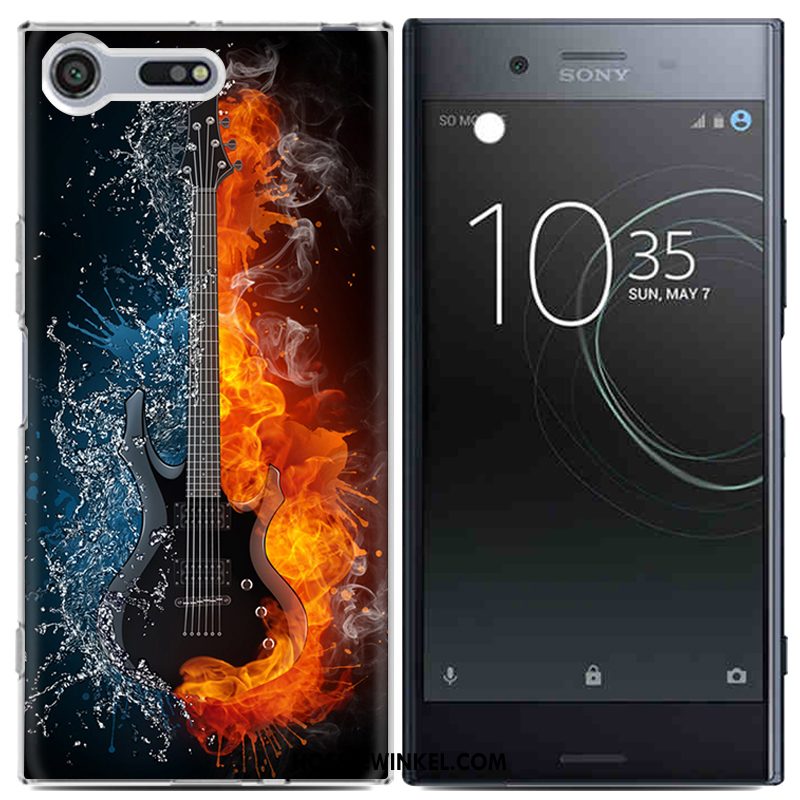 Sony Xperia Xz Premium Hoesje Scheppend Geschilderd Siliconenhoesje, Sony Xperia Xz Premium Hoesje Zwart Mobiele Telefoon Beige