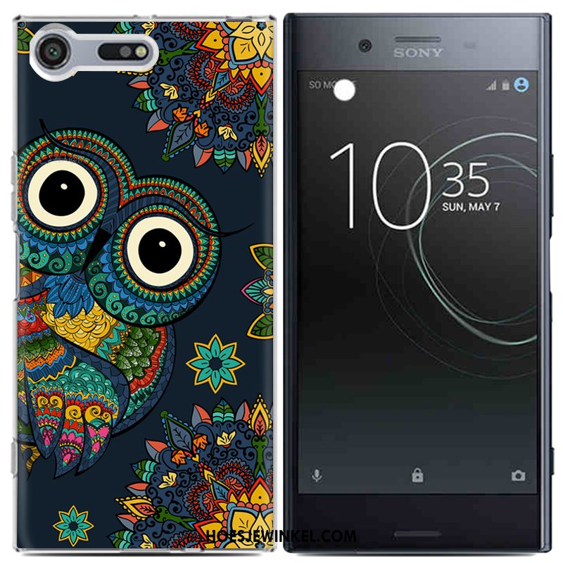 Sony Xperia Xz Premium Hoesje Scheppend Geschilderd Siliconenhoesje, Sony Xperia Xz Premium Hoesje Zwart Mobiele Telefoon Beige