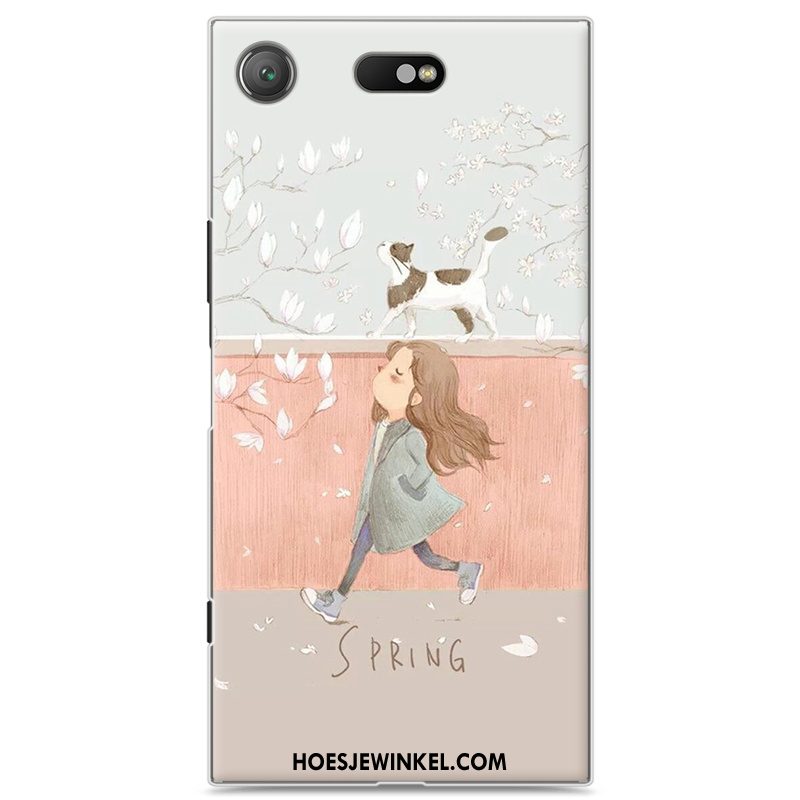 Sony Xperia Xz1 Compact Hoesje Anti-fall Hoes Hard, Sony Xperia Xz1 Compact Hoesje Geschilderd Rood