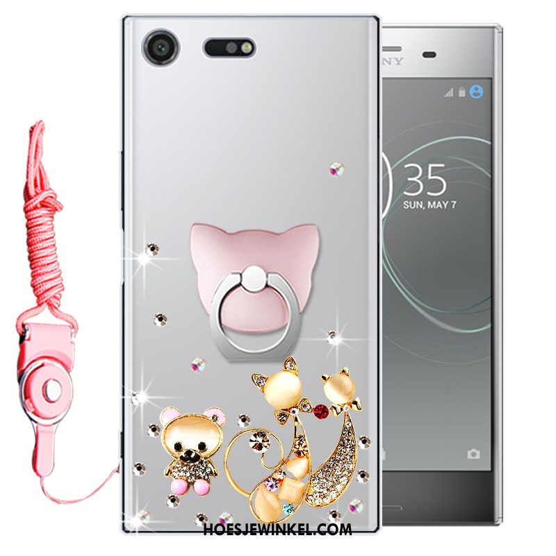 Sony Xperia Xz1 Compact Hoesje Bescherming Anti-fall Mobiele Telefoon, Sony Xperia Xz1 Compact Hoesje Roze Zacht