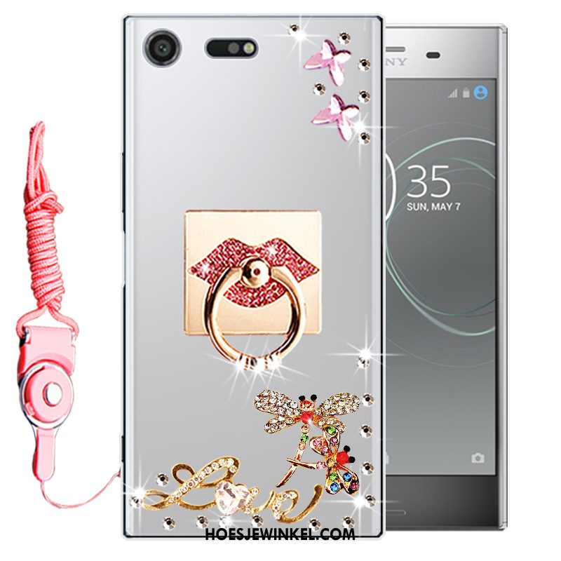 Sony Xperia Xz1 Compact Hoesje Bescherming Anti-fall Mobiele Telefoon, Sony Xperia Xz1 Compact Hoesje Roze Zacht