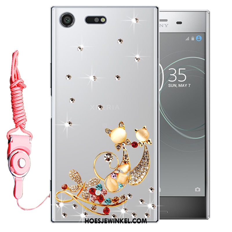 Sony Xperia Xz1 Compact Hoesje Bescherming Anti-fall Mobiele Telefoon, Sony Xperia Xz1 Compact Hoesje Roze Zacht