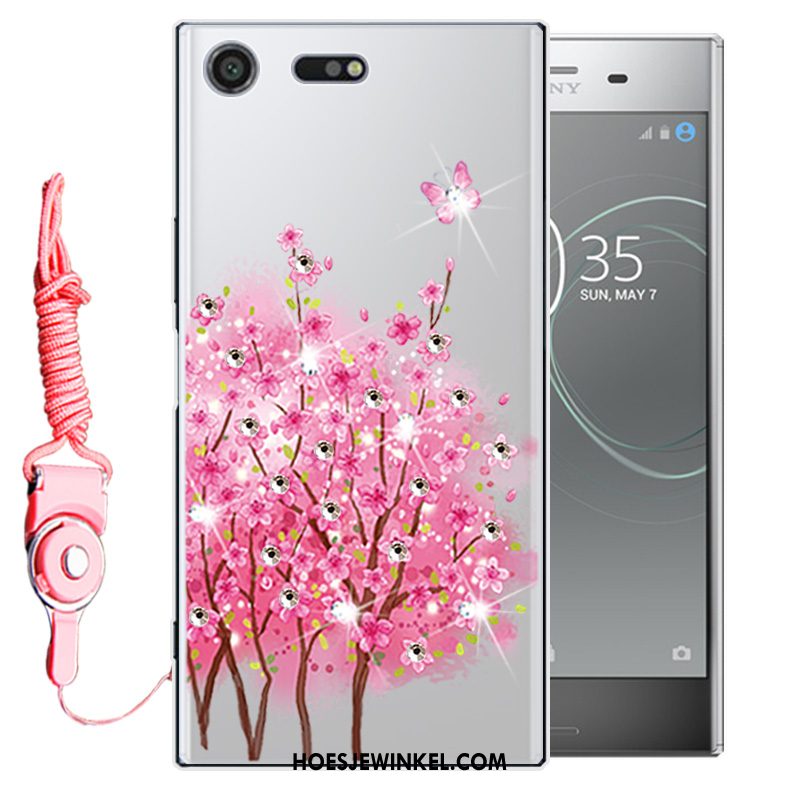 Sony Xperia Xz1 Compact Hoesje Bescherming Anti-fall Mobiele Telefoon, Sony Xperia Xz1 Compact Hoesje Roze Zacht