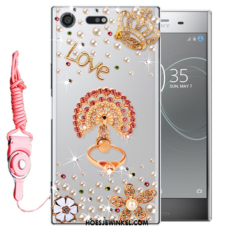 Sony Xperia Xz1 Compact Hoesje Bescherming Anti-fall Mobiele Telefoon, Sony Xperia Xz1 Compact Hoesje Roze Zacht