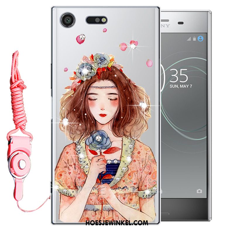 Sony Xperia Xz1 Compact Hoesje Bescherming Anti-fall Mobiele Telefoon, Sony Xperia Xz1 Compact Hoesje Roze Zacht