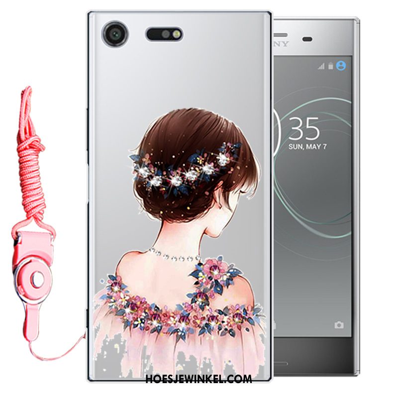 Sony Xperia Xz1 Compact Hoesje Bescherming Anti-fall Mobiele Telefoon, Sony Xperia Xz1 Compact Hoesje Roze Zacht