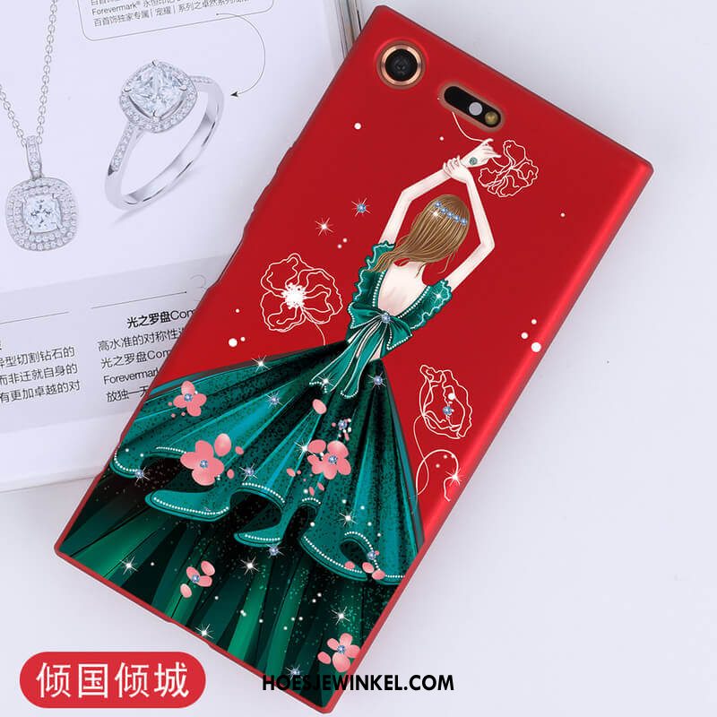 Sony Xperia Xz1 Compact Hoesje Bescherming Hard Anti-fall, Sony Xperia Xz1 Compact Hoesje Hoes Rood