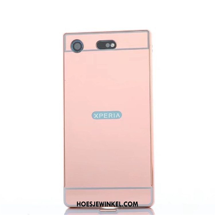 Sony Xperia Xz1 Compact Hoesje Mobiele Telefoon Spiegel Hoes, Sony Xperia Xz1 Compact Hoesje Roze Bescherming