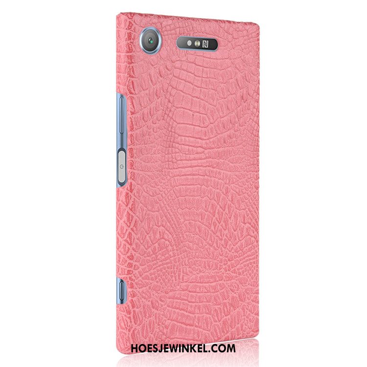 Sony Xperia Xz1 Hoesje Hoes Hard Leer, Sony Xperia Xz1 Hoesje Mobiele Telefoon Vintage Braun