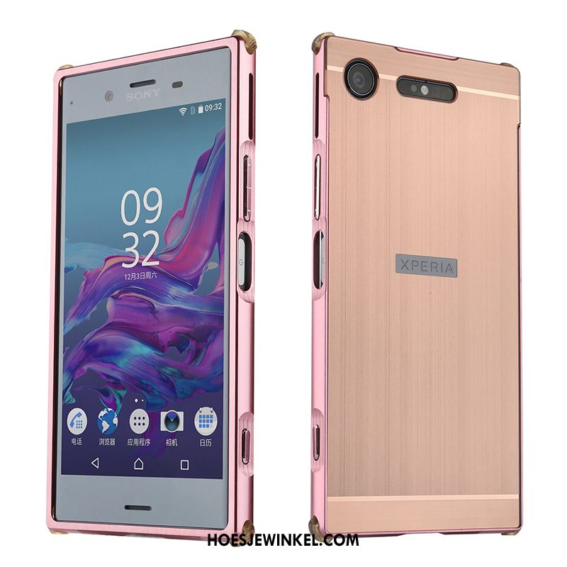 Sony Xperia Xz1 Hoesje Spiegel Achterklep Metaal, Sony Xperia Xz1 Hoesje Goud Hoes