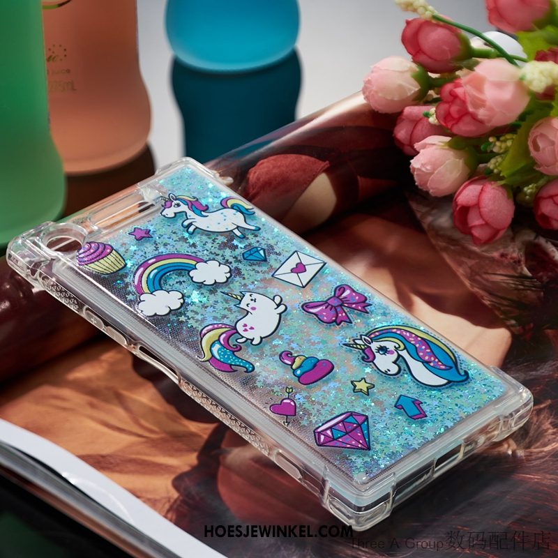 Sony Xperia Xz1 Hoesje Zacht Bescherming Blauw, Sony Xperia Xz1 Hoesje Siliconen Trend