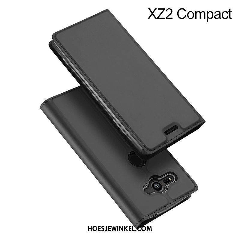 Sony Xperia Xz2 Compact Hoesje Anti-fall Kaart Hemming, Sony Xperia Xz2 Compact Hoesje Goud Mobiele Telefoon