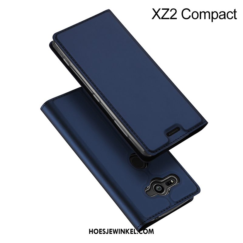 Sony Xperia Xz2 Compact Hoesje Anti-fall Kaart Hemming, Sony Xperia Xz2 Compact Hoesje Goud Mobiele Telefoon