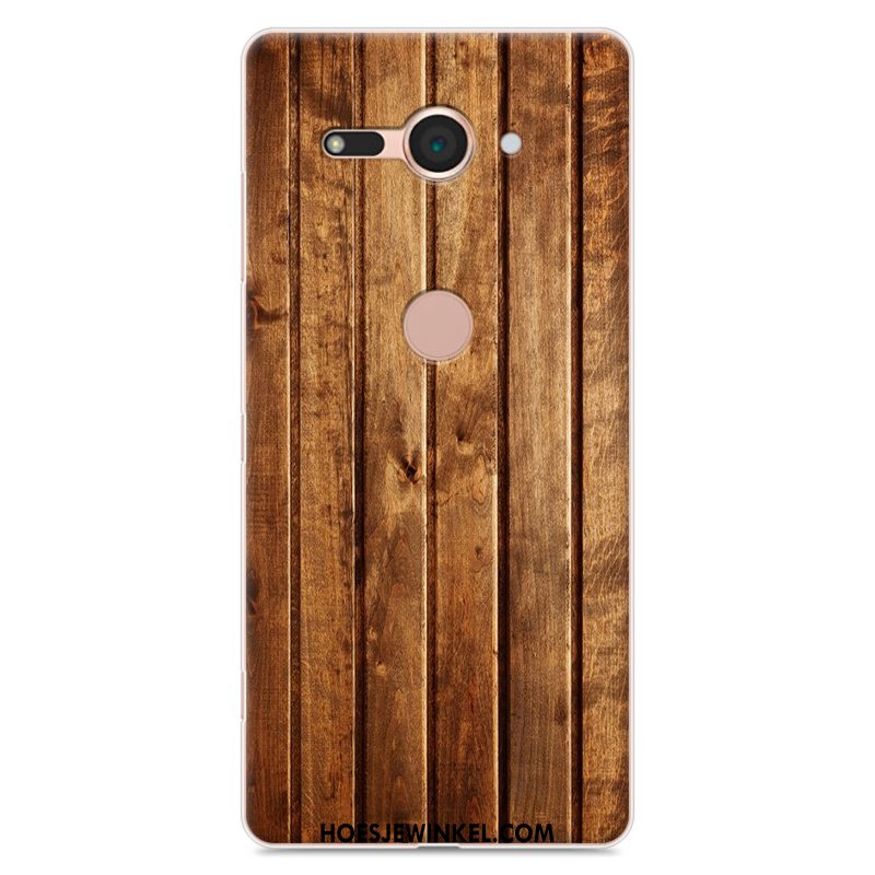Sony Xperia Xz2 Compact Hoesje Houtnerf Bescherming Trend, Sony Xperia Xz2 Compact Hoesje Anti-fall Mobiele Telefoon