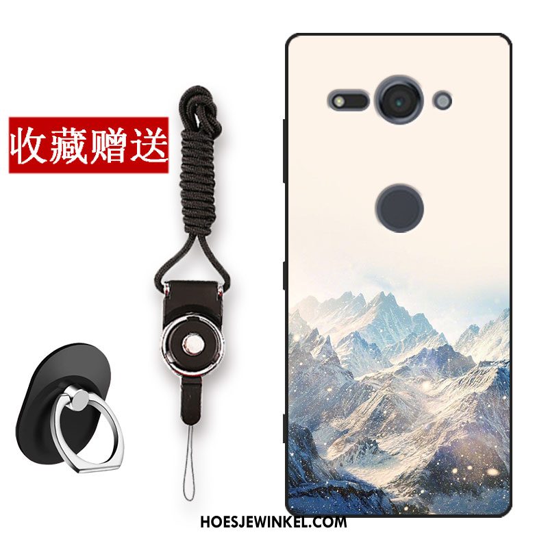 Sony Xperia Xz2 Compact Hoesje Mobiele Telefoon Bescherming Diepe Kleur, Sony Xperia Xz2 Compact Hoesje Eenvoudige Hoes