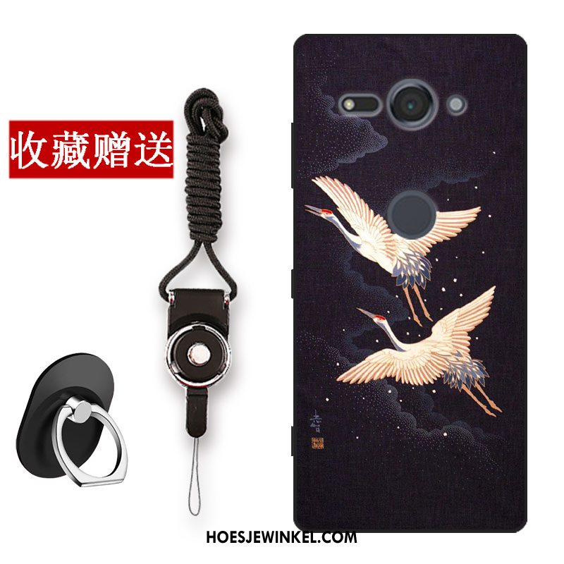 Sony Xperia Xz2 Compact Hoesje Mobiele Telefoon Bescherming Diepe Kleur, Sony Xperia Xz2 Compact Hoesje Eenvoudige Hoes