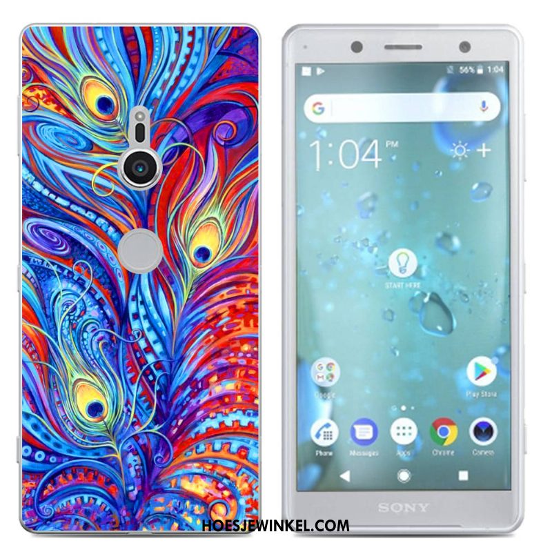 Sony Xperia Xz2 Hoesje Hoes Siliconenhoesje Grijs, Sony Xperia Xz2 Hoesje Spotprent Persoonlijk