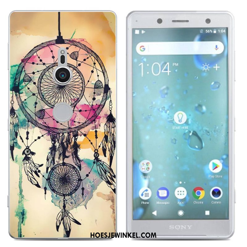 Sony Xperia Xz2 Hoesje Hoes Siliconenhoesje Grijs, Sony Xperia Xz2 Hoesje Spotprent Persoonlijk