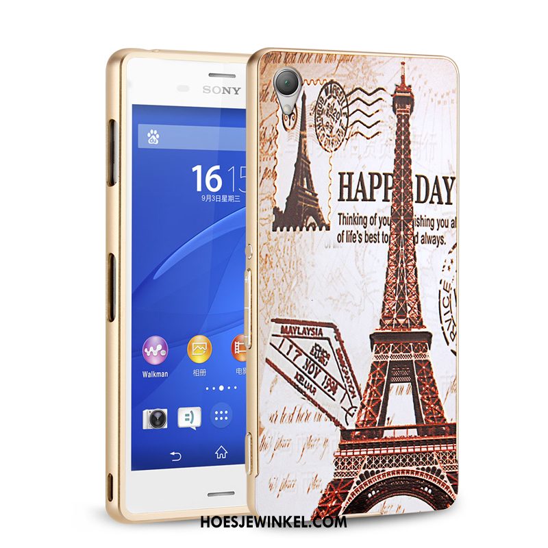 Sony Xperia Z3+ Hoesje Bescherming Metaal Anti-fall, Sony Xperia Z3+ Hoesje Hoes Mobiele Telefoon Braun