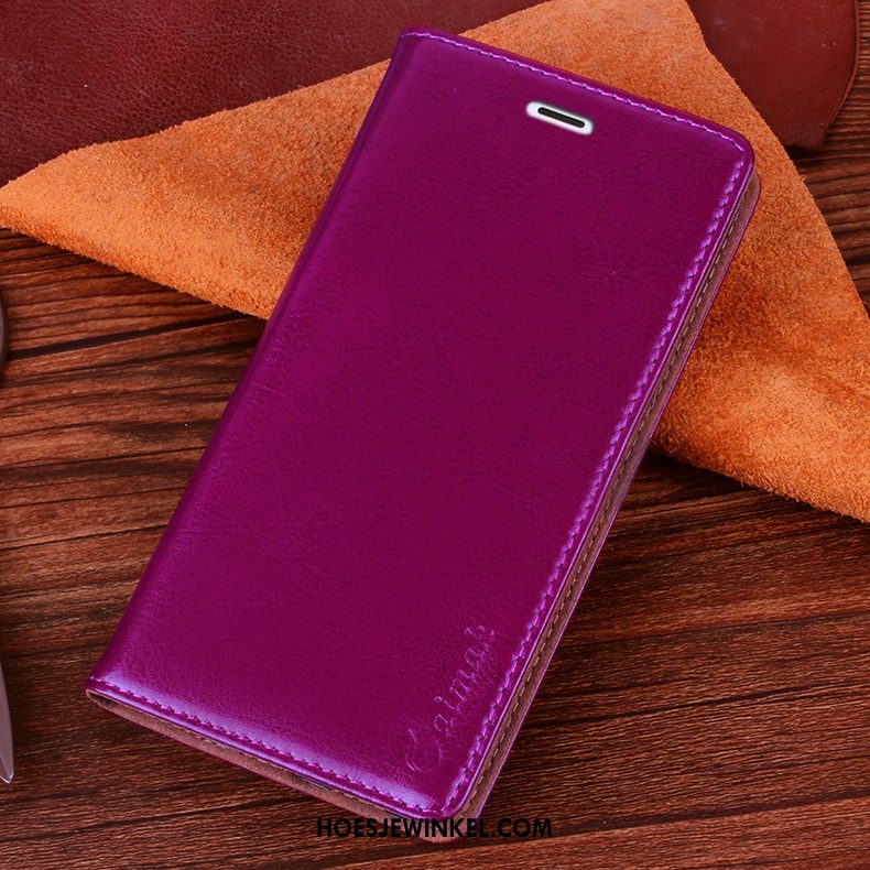 Sony Xperia Z3+ Hoesje Hoes Mobiele Telefoon Leren Etui, Sony Xperia Z3+ Hoesje Rood Diepe Kleur