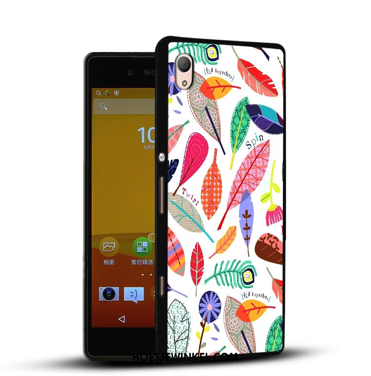 Sony Xperia Z3+ Hoesje Reliëf Siliconen Geel, Sony Xperia Z3+ Hoesje Hoes Mobiele Telefoon