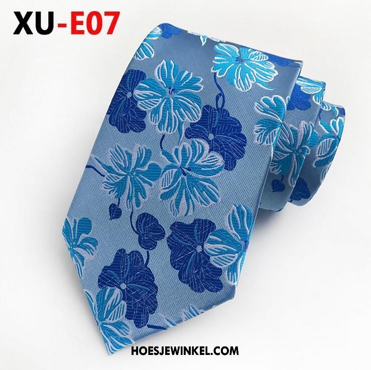 Stropdassen Heren Groot Bloemen Mode, Stropdassen Casual Stropdas Blau