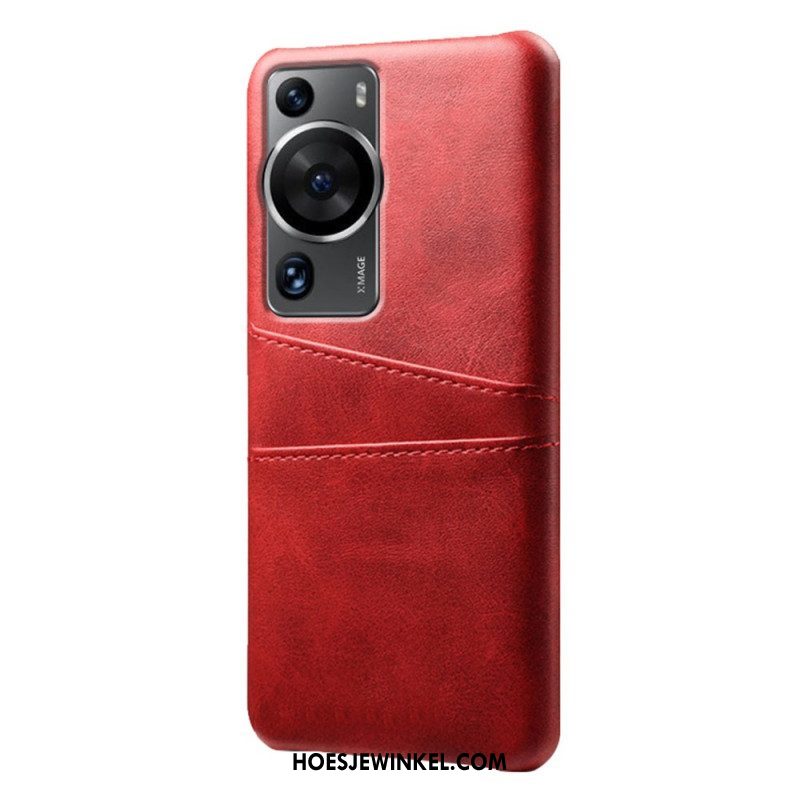Telefoonhoesje voor Huawei P60 Pro Kaarthouder Met Leereffect
