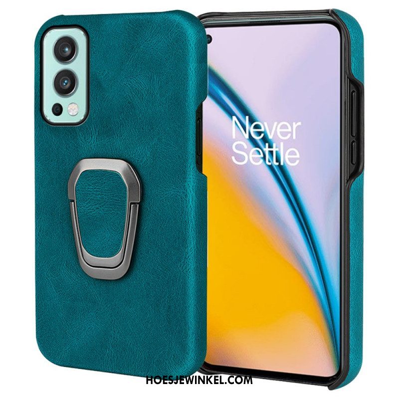 Telefoonhoesje voor OnePlus Nord 2 5G Leather Effect Ring-ondersteuning Nieuwe Kleuren