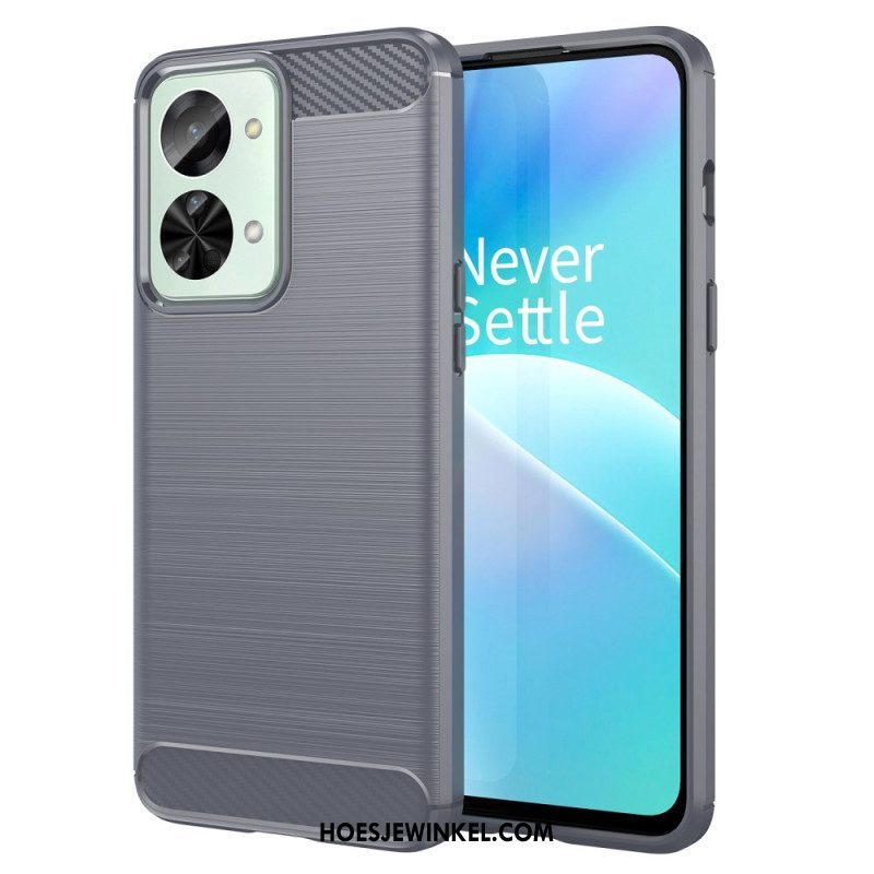 Telefoonhoesje voor OnePlus Nord 2T 5G Koolstofarm Geborsteld