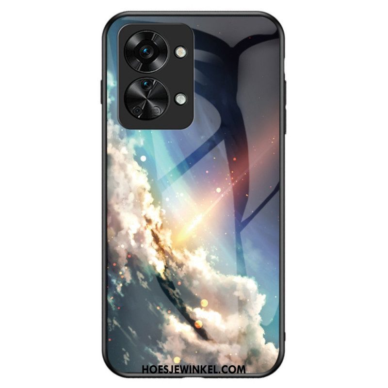 Telefoonhoesje voor OnePlus Nord 2T 5G Patroon Van Gehard Glas