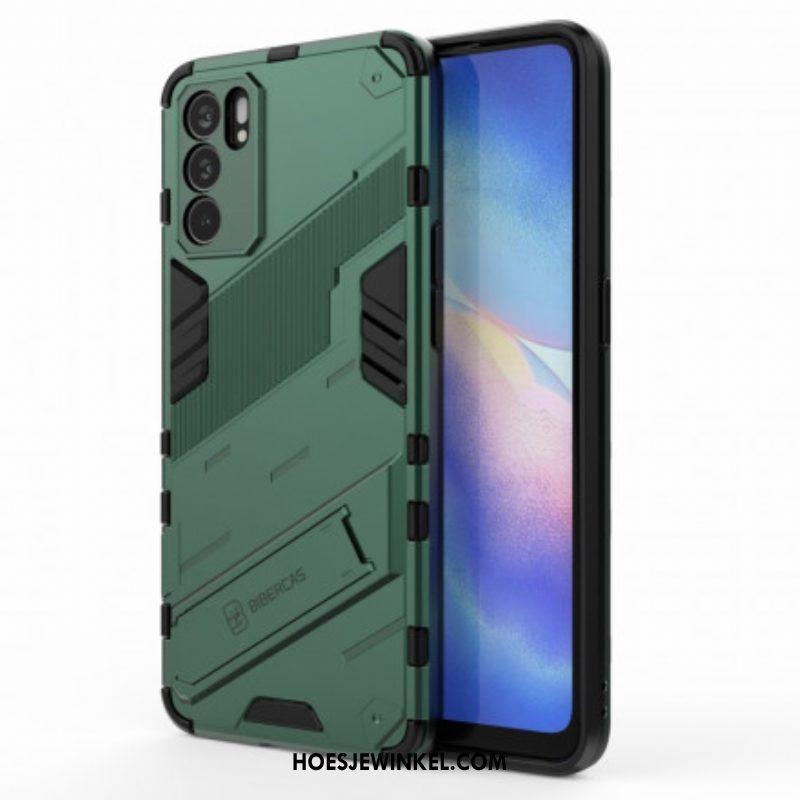 Telefoonhoesje voor Oppo Reno 6 5G Handsfree Afneembare Standaard Met Twee Standen