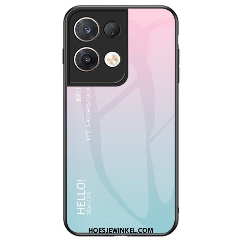 Telefoonhoesje voor Oppo Reno 8 Pro Gehard Glas Hallo