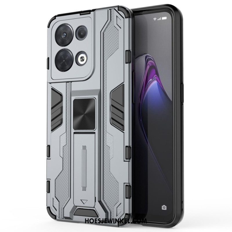 Telefoonhoesje voor Oppo Reno 8 Verticale En Horizontale Verwijderbare Steun