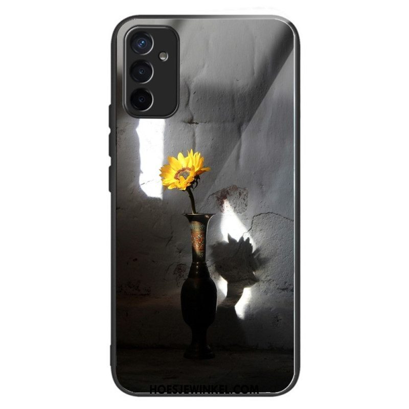 Telefoonhoesje voor Samsung Galaxy M13 Zonnebloemen Gehard Glas