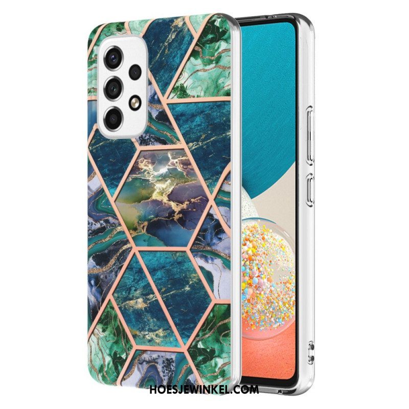 Telefoonhoesje voor Samsung Galaxy M53 5G Flitsend Geometrisch Marmer