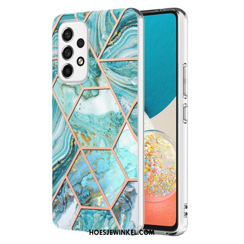 Telefoonhoesje voor Samsung Galaxy M53 5G Flitsend Geometrisch Marmer