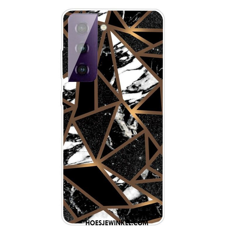 Telefoonhoesje voor Samsung Galaxy S21 5G Geometrisch Marmer