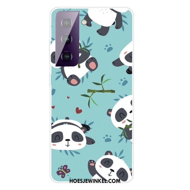 Telefoonhoesje voor Samsung Galaxy S21 FE Stelletje Panda's