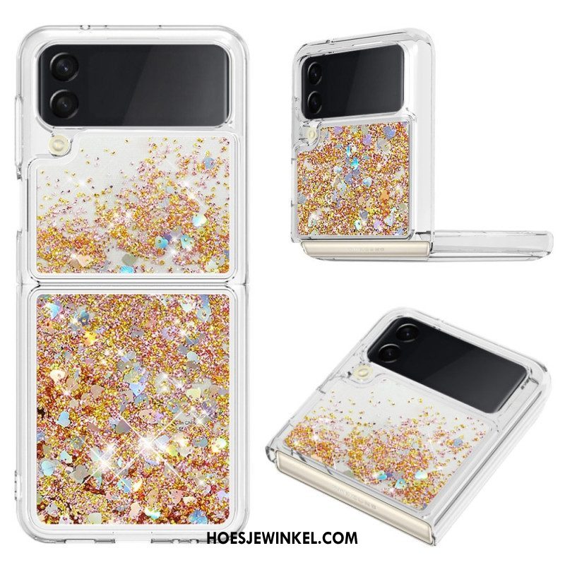 Telefoonhoesje voor Samsung Galaxy Z Flip 4 Folio-hoesje Kleurrijke Pailletten