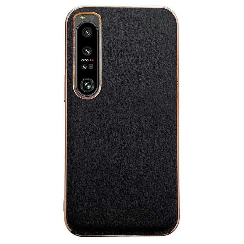 Telefoonhoesje voor Sony Xperia 1 IV Echte Lederen Kleur